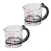 4-in-1 Adjustable Measuring Mess-free Glass Cup Measuring Cup with Scraper Edges Multi-Functional Kitchen Essential for Baking Cooking