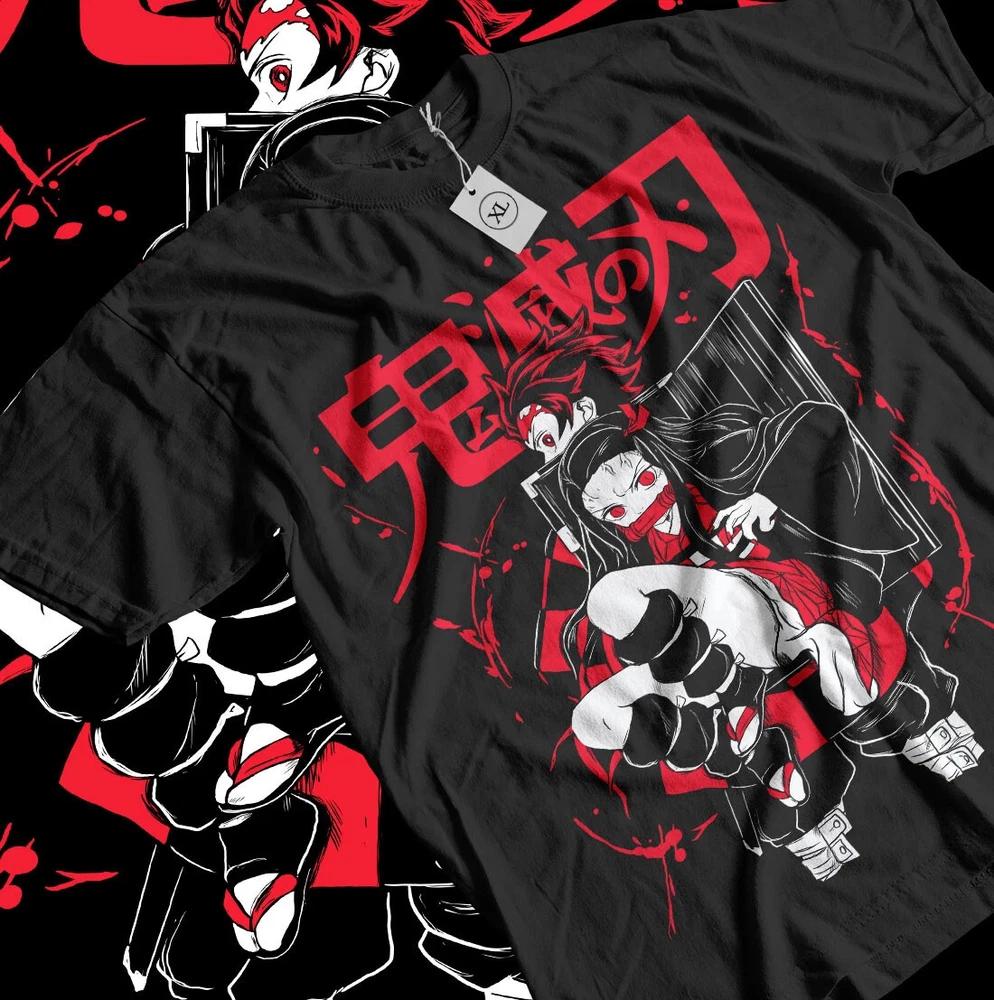Anime Tanjiro Nezuko Demon Slayer Kimetsu TShirt Unisex16 S
