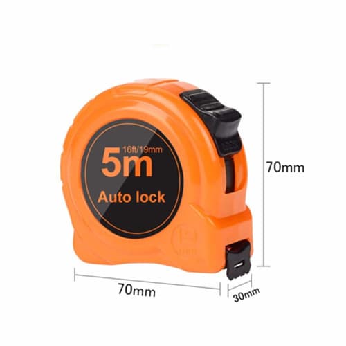 Convex Tape Measure, 5m, Scale, Nylon Coated, Distance Measuring Tool, Easy-to-Read Graduations, DIY, Carpentry Tool (19mm Wide x 5m Long)