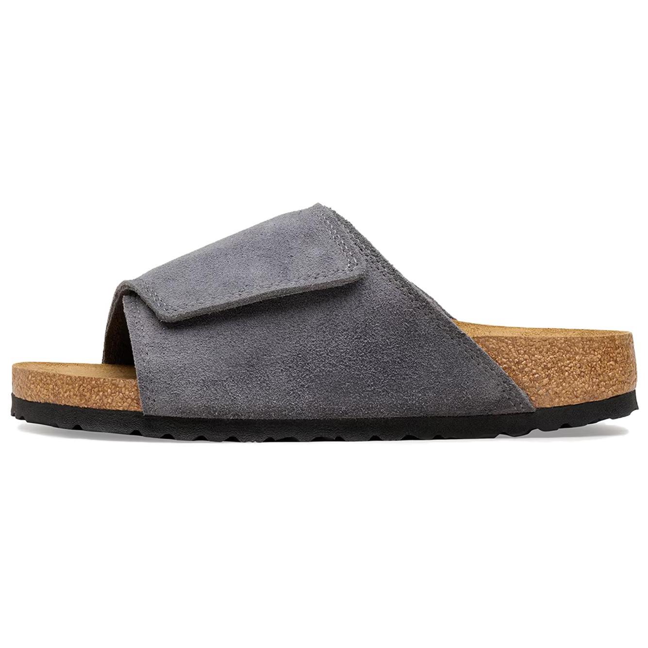 Birkenstock Solana Slide Slippers Unisex Charcoal Gray Regular Loose Fit 1031614 44