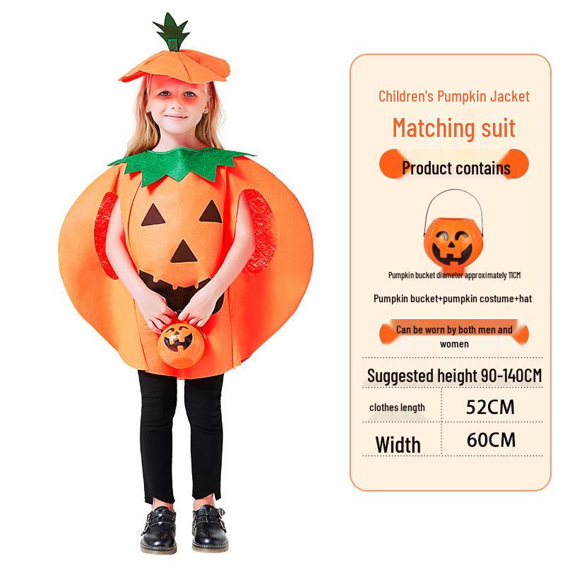 Halloween Pumpkin Costume: Kids' & Adults' Cosplay Outfit for Performances