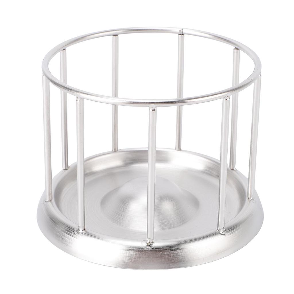 Stainless Steel Tortoise Feeder Reptile Food Dish with Round Railing Tortoise Feeding Basin for Home Pet Store