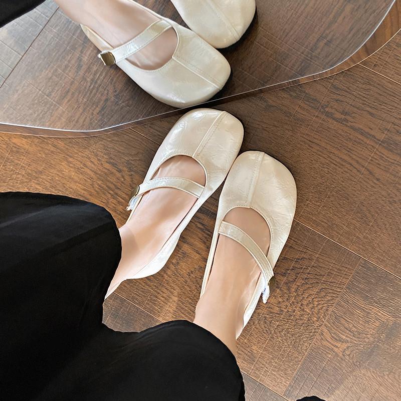 French ballet flat shoes women's summer 2025 new models with skirts Mary Jane shoes ladyshoes Doudou shoes evening shoes