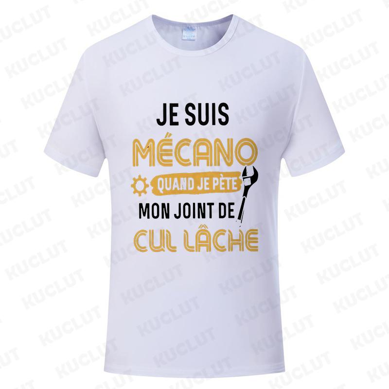 You Know I'm Mechano T Shirt Funny French Text Dad Gift Worker Humor Shirts Vintage Tee Casual Oversized Summer Fashion T-shirt