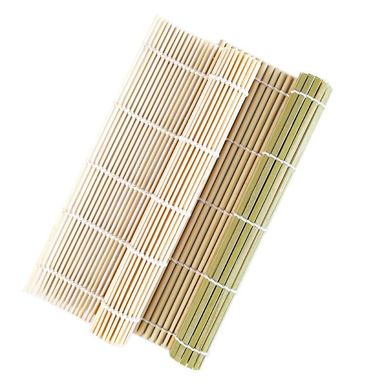 Bamboo Sushi Rolling Mat - Green Skin Sushi Roll Tool for Japanese Seaweed and Rice Ball Crafting