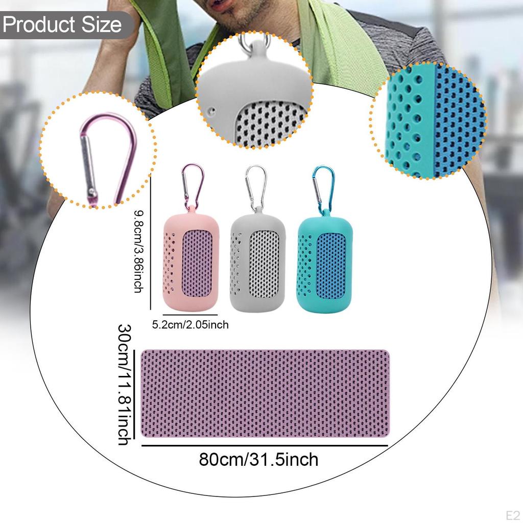 3 Microfiber Cooling Gym Towels, Ideal for Sports Trips And Warm Climates.