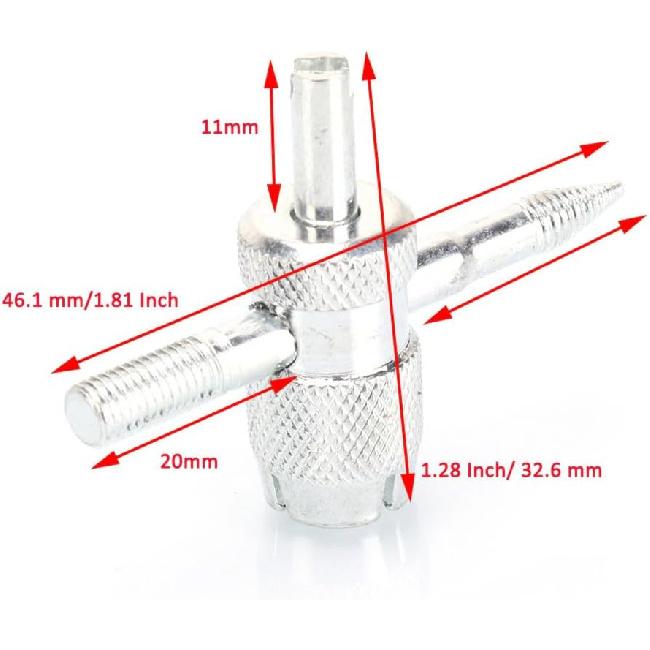 5 Pack Tyre Valve Removal Tool 4-in-1 Tyre Stem Core Remover Installer Multifunctional 4-Way Universal Wrench for Bicycle Bike Automobile Car