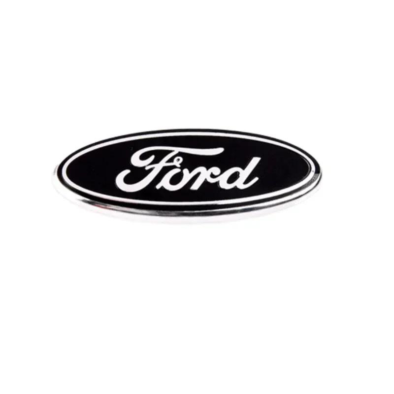 58x22mm Alloy Auto Steering Wheel Emblem Sticker for Ford Fusion Ranger Ecosport Fiesta Kuga Edge Focus Mk4 Mondeo Escape ST GT