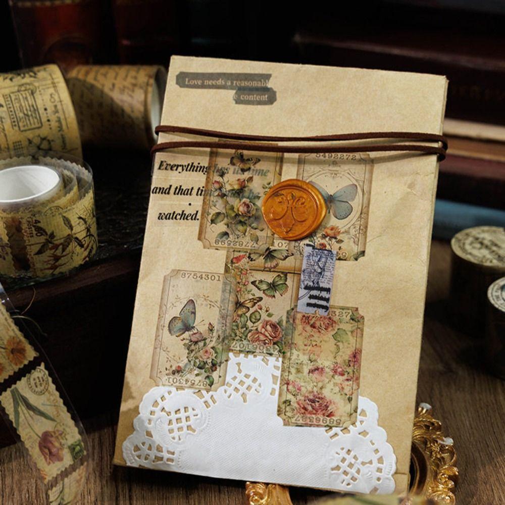 DIY Die-Cut Tape About the Past Series Decorative Paper Tape Vintage Washi Tape  Journal Decor