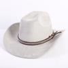 Neue Farbe Western Cowboyhut Herren und Damen Pendler Vielseitig Einfacher Stil Breiter Rand Zylinder Sonnenhut