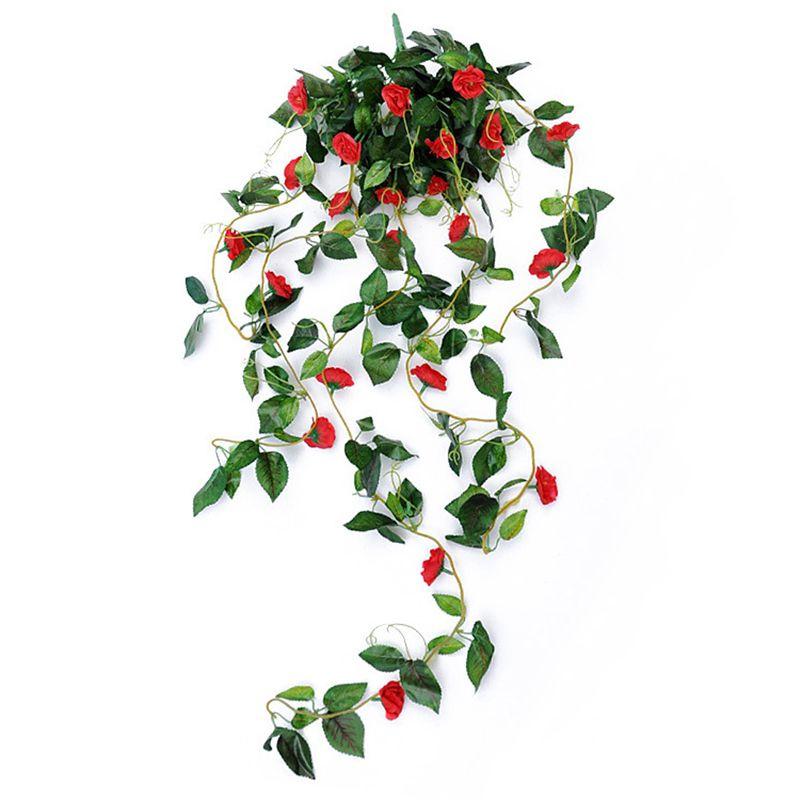 100cm Artificial Flowers Silk Rose Fake Garland Vine Ivy Plant Leaves For Elegant Home Decor