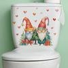 Cartoon Christmas Dwarfs Love Toilet with Bathroom Bathroom Home Decoration Stickers