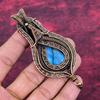 Labradorite Gemstone Pendant Copper Wire Wrapped Pendant Handmade Antique Jewelry