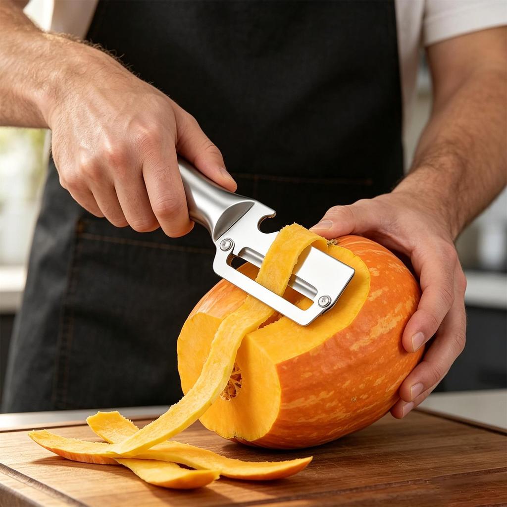 Vegetable Peelers For Kitchen Stainless Steel Multifunctional Veggie Scraper With Bottle Opener Durable Fruit Peeler For Potato