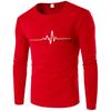 Men's Print T Shirt Long Sleeve Sweatshirt Round Neck Inner Thin Base Layer Top For Spring And Autumn Male Clothing