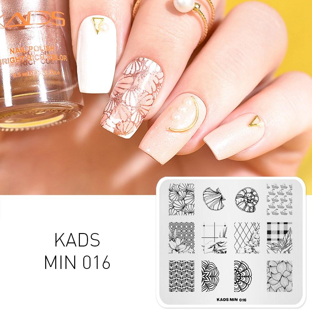 

KADS Min 016 Пластина для штамповки ногтей Цветочный модный дизайн Маникюрный штамп для ногтей Шаблон для дизайна ногтей