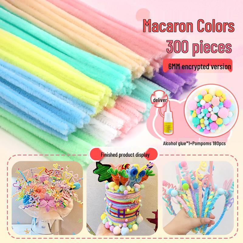 Pipe Cleaner Bouquet Kit: DIY Children's Weaving Material for Handmade Chenille Christmas Tree