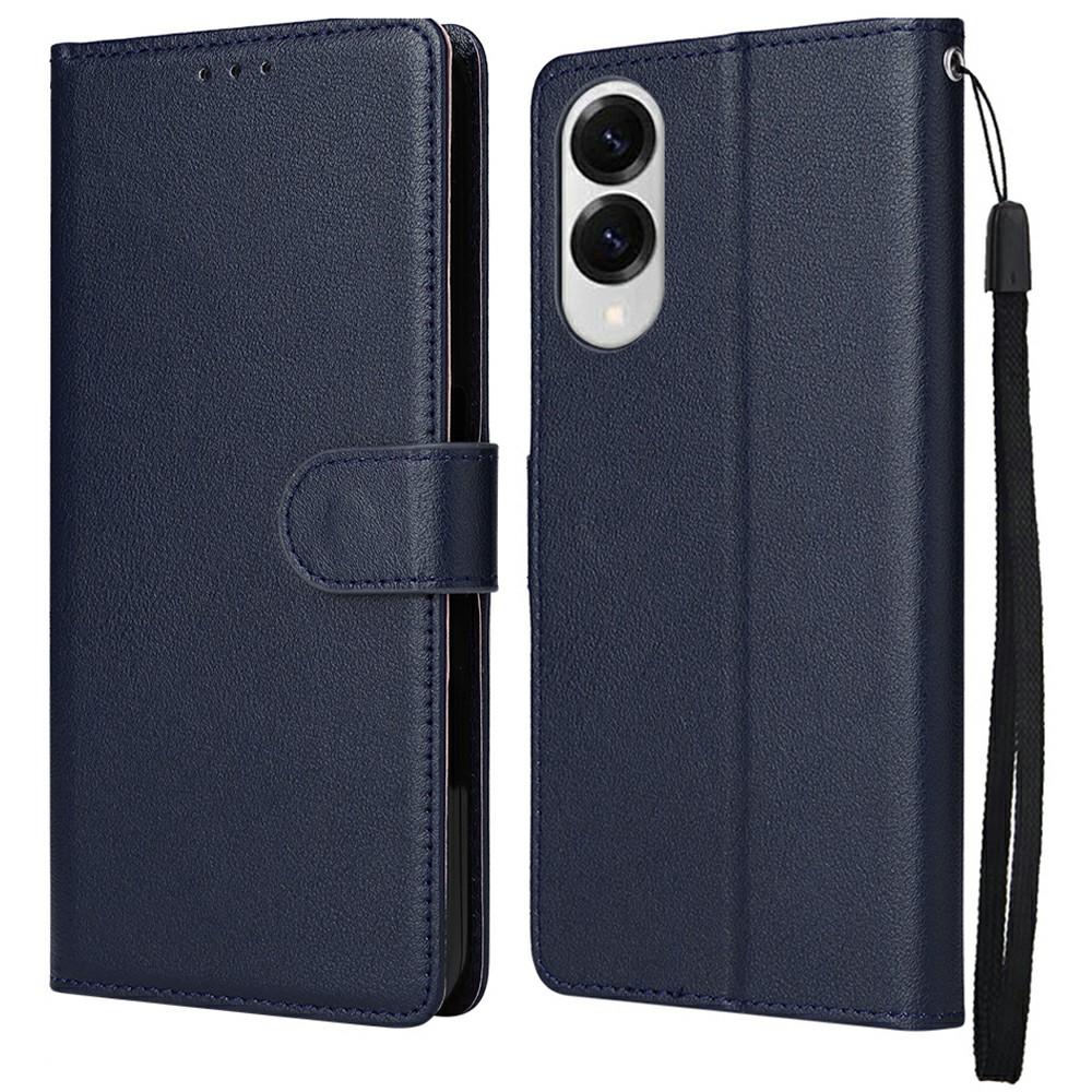 

For Samsung Galaxy S25 Edge Case Wallet Stand View PU Leather Phone Cover Blue