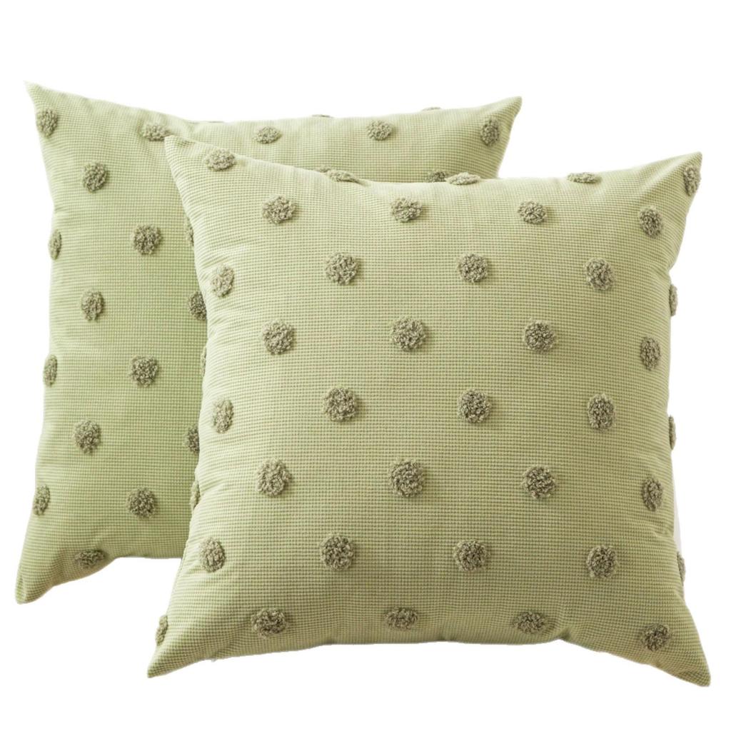 Corduroy Embroidered Throw Pillow Cushion Cover for Sofa
