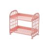 Two-Tier Folding Jewelry and Cosmetics Organizer for Bathroom or Desk