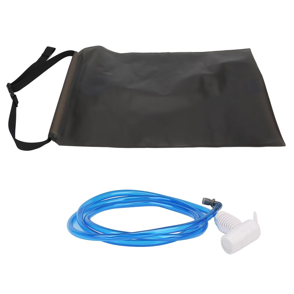 15L Outdoors Foldable Shower Bag with Shower Nozzle for Hiking Camping Beach Swimming