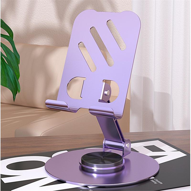 Aluminum Alloy Rotating Phone & Tablet Stand - Multifunctional, Foldable, Ideal for Live Streaming & Online Classes Phone Stand
