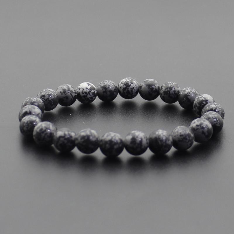 Beaded Bracelet 8mm Natural Stone Beads Black Onyx Lava Tiger Eye Agate Quartz Healing Energy For Women Men Yoga Chakra Jewelry