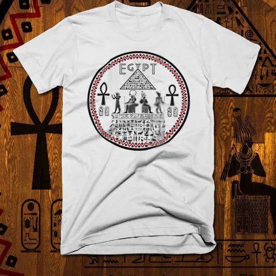 

Egyptian Kemetic T-Shirt Egypt Ankh Eye Of Horus Pharaoh MAAT Nefertiti tee M