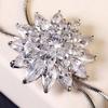Snowflake Zircon Long Chain for Women Fashion Silver Color Crystal Maxi Necklaces & Pendants Statement Collier Jewelry