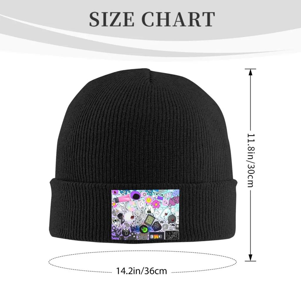 BFDI All Characters Warm Knitted Cap Winter Knit Bonnet Hat Skullies Beanies Hip Hop Caps for Unisex