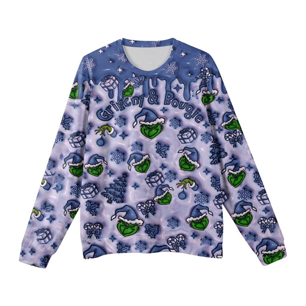 Herre Rund Hals Langermet Ribbestrikket Pullover