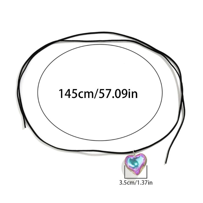 Gothic Irregular Big Love Heart Pendant Waist Belly Chain Women Korean Velvet Body Chain Adjustable Chain Y2K Jewelry