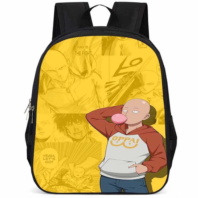 One Punch Man 15-inch Large Capacity Lightweight Oxford School Backpack For Kids