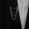 Brož s přívěskem s tmavým střapcem Pro muže Ženy Vintage Brože Punk Stay Gothic Šperky Harajuku Streetwear