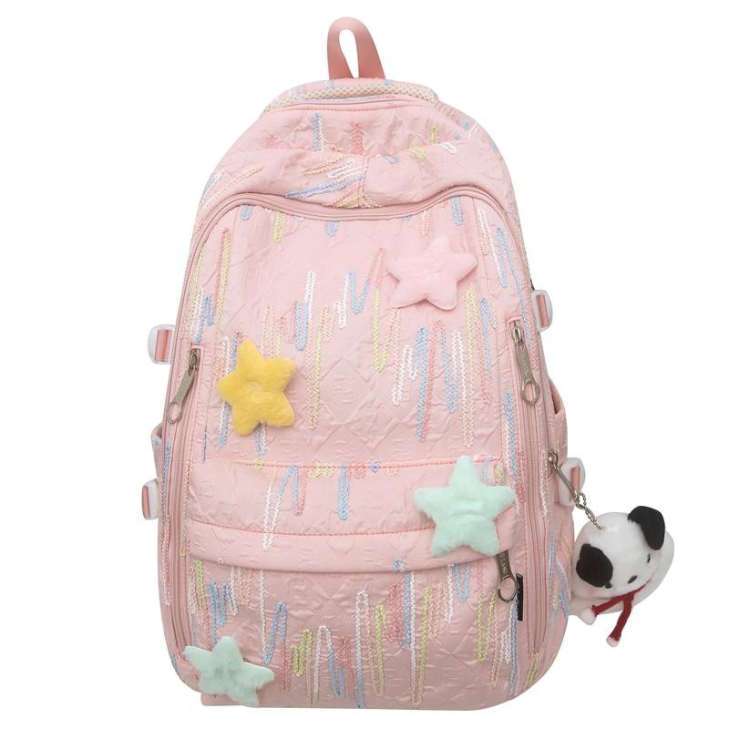 Красочный студенческий школьный рюкзак с вышивкой — фото 18