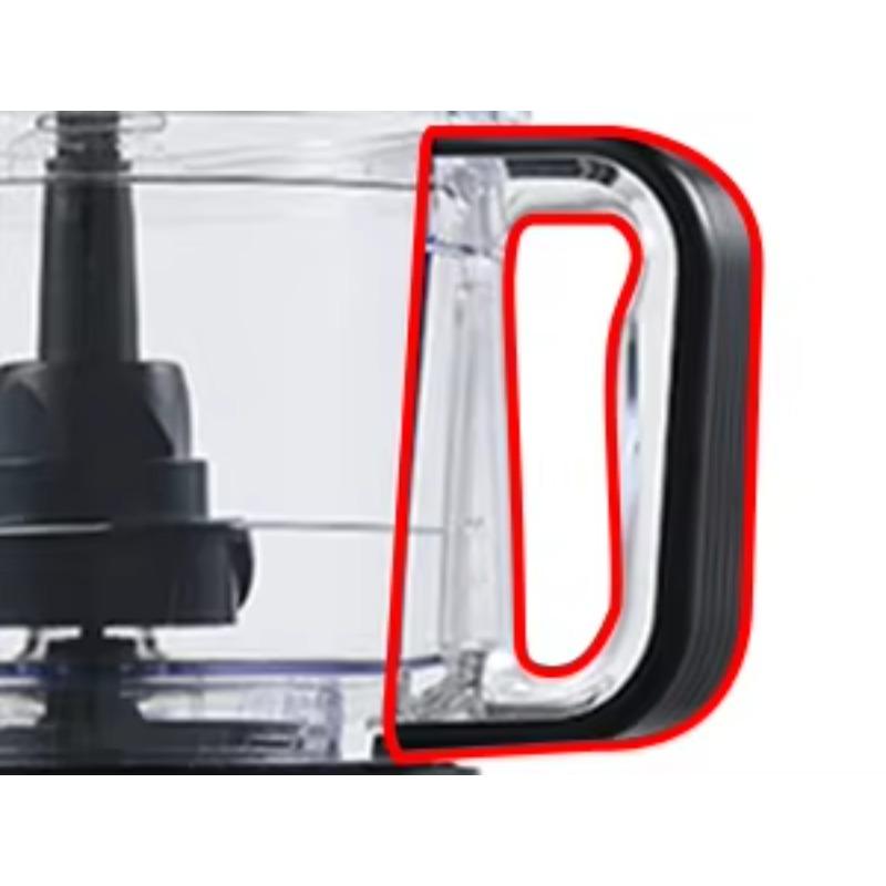 TopStrong 6-in-1 Food Processor 800W 2L Silver Multifunctional Chopper Slicer Shredder Kneader Dough Blender 3 Speeds Pulse EU