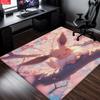 Cute Fluffy Cherry Blossom Fox Area Rug Non Slip Soft Floor Mat For Gaming Room Living Room Bedroom Decor Washable Carpet