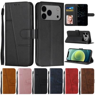 Étui Portefeuille à Rabat Livre pour iPhone 17 16 15 14 13 12 11 Pro Max Air 13 12 mini X XR XS MAX SE 2026 2020 7 8 Plus Étui de Protection
