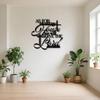2D Religious Metal Wall Art Christian Cross Handwritten Font Personalized Home Decor Gift