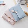 Women Wallets Leaf Pendant Fresh Style Multi-Card Short Wallet, Card Holder, Leather Clip, Coin Purse
