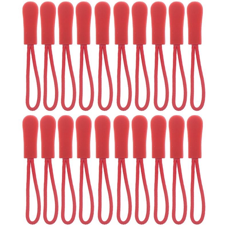 

20 шт. сменные молнии для рюкзака, одежда, молния, шнур, съемник, слайдер для улицы красный