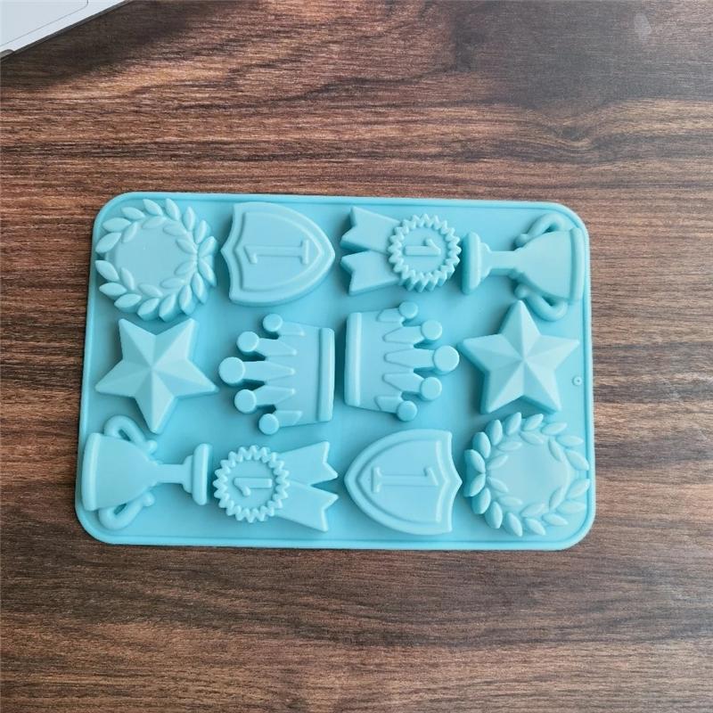 Medal Trophy Mold DIY Candy Chocolate Soap Mold Cake Decorating Tools Silicone Bakeware Molds for Baking Icing Molds