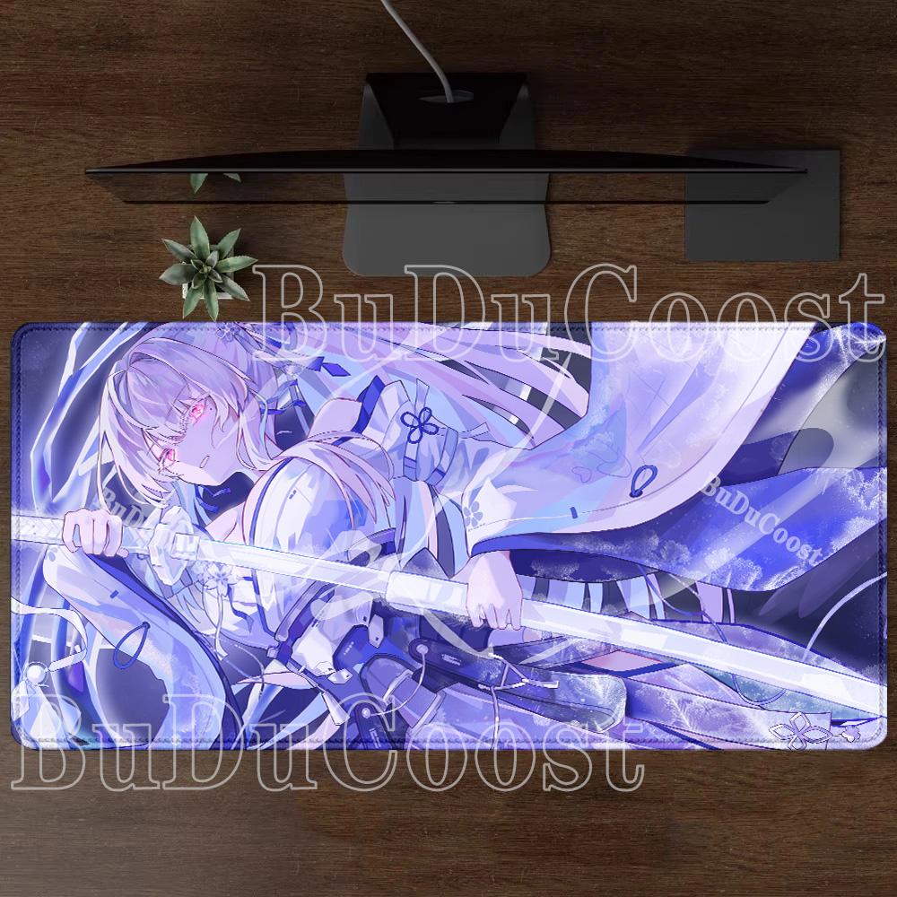 Hiyuki Gaming Wuthering Waves Mousepad Computer Office Accessorie Keyboard Mouse Pad Anime Sexy Girl Rubber HD Printing Desk Mat
