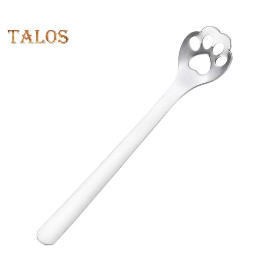 

Кофейные ложки с кошачьим когтем, полая чайная ложка из нержавеющей стали, дизайн с кошачьей лапой, можно мыть в посудомоечной машине, безопасная ложка для чая, кофе, мороженого, десерта серебряный