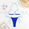 Pure Color Women's Split Sexy Triangle Matching Bikini Lace Beach Hot Swimsuit