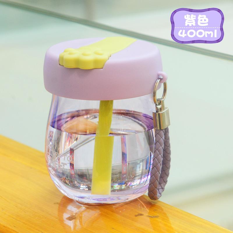 Water Bottle Summer Plastic Cup Portable Smart Cup Children's Cute Water Cup Student Cup Small Straw Cup