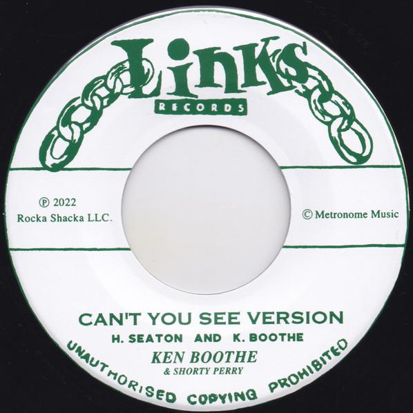

7inch Record KEN BOOTHE & SHORTY PERRY / THE GAY - Can t You See Version / Aren t You NONE Links Records 2022 Japan Reggae, Ska & Dub Used