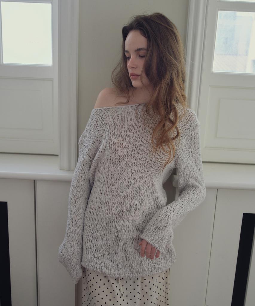 CITTA Essential Boat Neck Knit_Ctk267(Grey)