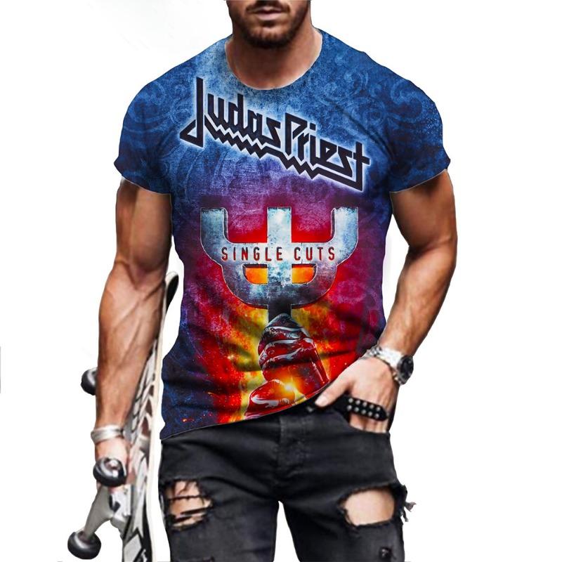 Summer Fashion Trend 3D Printing Anime T-shirt Rock Short Sleeved Gothic Casual Comfortable Short Sleeved Top