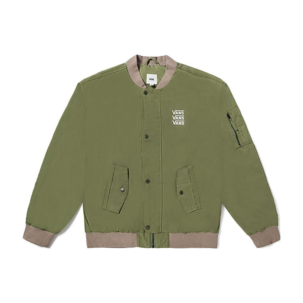(WMNS) Vans Triple Logo Baseball Jacket Green Women s VN000BZEZBF XXL